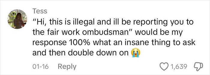 Comment on CEO relationship question during job interview, expressing outrage and suggesting legal action.