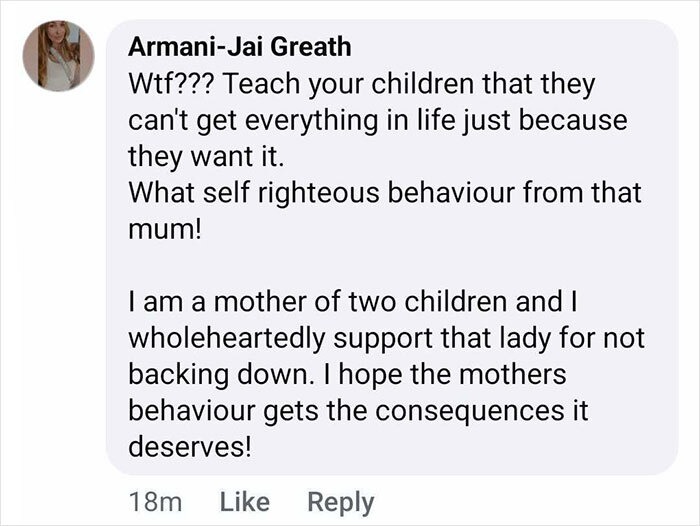 Comment supporting passenger in seat swap refusal incident.