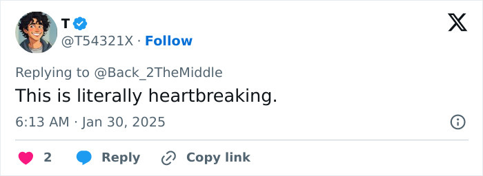 Tweet saying "This is literally heartbreaking" related to American Airlines plane crash.