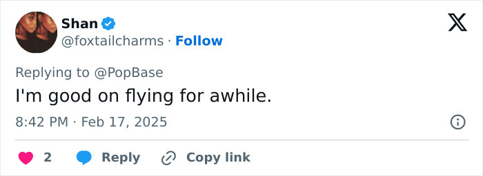 Comment on Delta Airlines crash landing; user remarks on avoiding flying for a while.