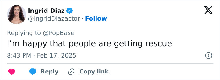 Tweet reaction to Delta Airlines crash landing rescue efforts.