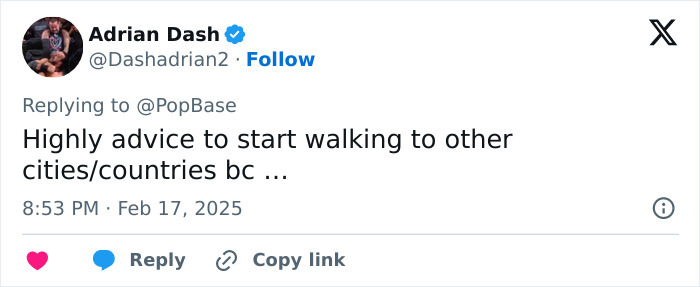 Adrian Dash tweets advice about traveling to other cities or countries.
