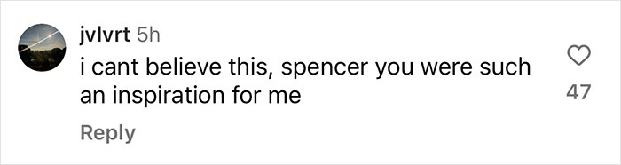 Screenshot of a social media comment expressing grief over a teen skater's influence.