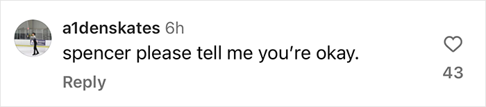 Social media comment expressing concern, related to teen skaters and plane crash.