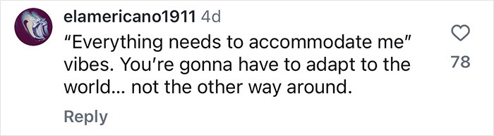 Comment on plus-size influencer requesting larger McLaren car seats, emphasizing adaptability and accommodation needs.