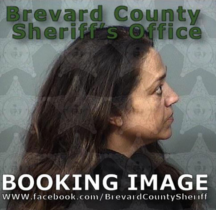 Brevard County Sheriff's booking image, related to principal arrest after kids found drinking at her home.