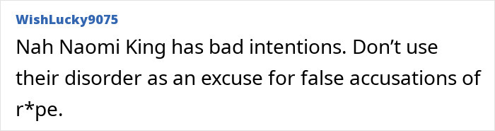 Comment discussing intentions and accusations, related to BookTube crisis.