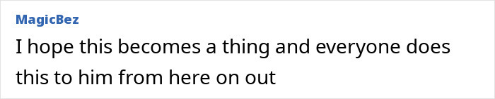 Comment text expressing hope for repeated misgendering of a senator, tied to a viral woman's story.