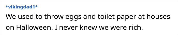 Humorous text about high egg prices in the US by a user named vikingdad1.