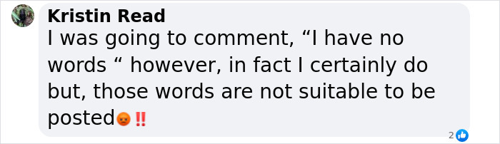 Kristin Read's comment expressing frustration with bullies sneaking into a hospital.