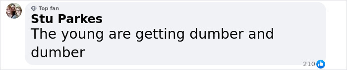 Comment referencing youth intelligence in response to online challenge incident.