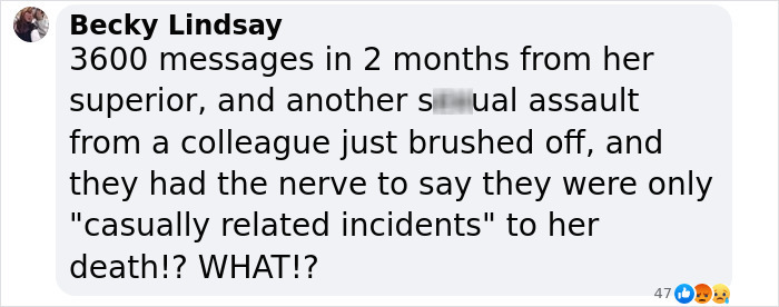 Comment discussing 3600 texts received by a soldier from superior.