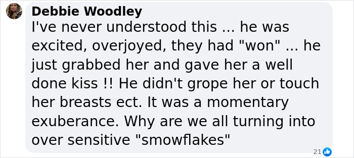 Debbie Woodley comments on Luis Rubiales' non-consensual kiss incident with Jenni Hermoso.