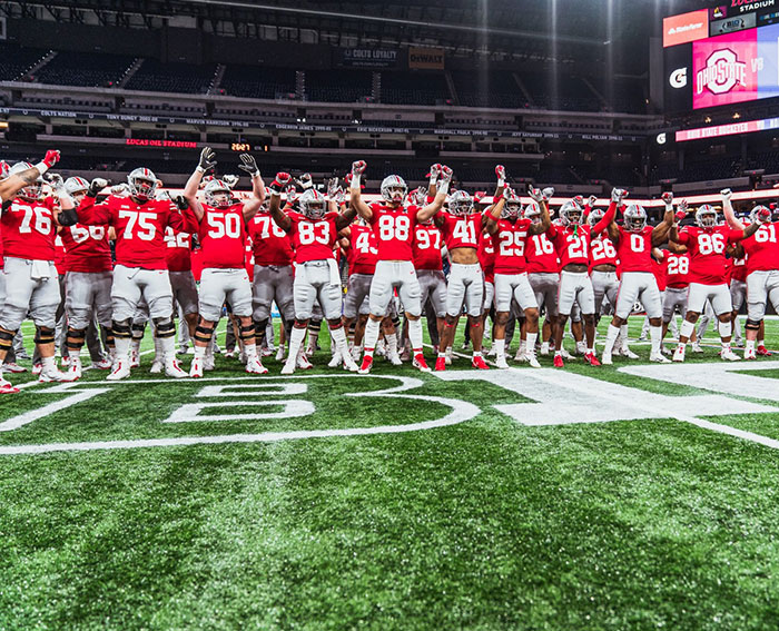 &ldquo;Keep Them Down&rdquo;: Trump Pulls Absurd Stunt To Look Taller Than Towering Ohio State Football Team