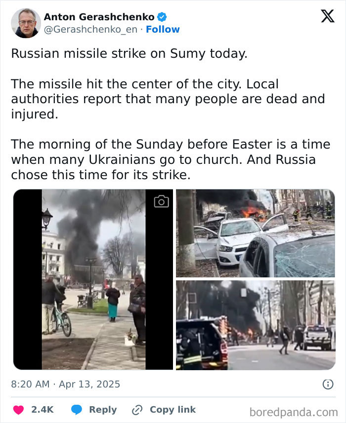 &ldquo;A Mistake&rdquo;: Trump Defends Putin After Palm Sunday Attack Kills 34 In Ukraine&rsquo;s Sumy