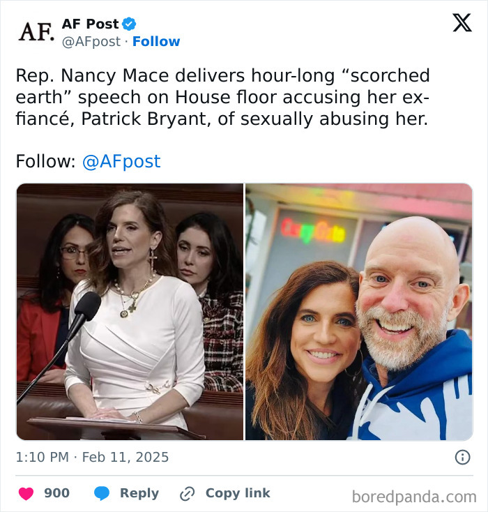 Rep. Nancy Mace speaking on the House floor showing a naked image of herself during a consent hearing.