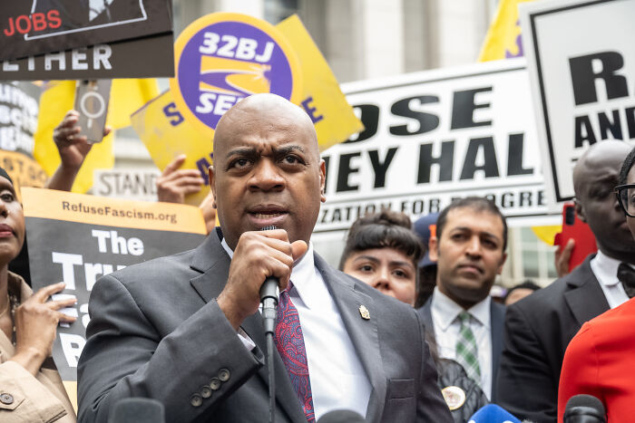 House Democrat charged speaking at protest with crowd holding signs near ICE facility warning of more arrests