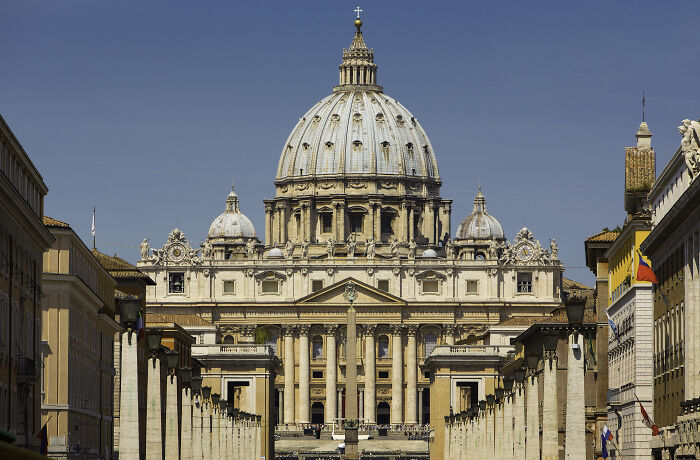 St. Peter&rsquo;s Basilica in Vatican City, symbolizing Pope Leo XIV&rsquo;s agenda and the controversy around his election.