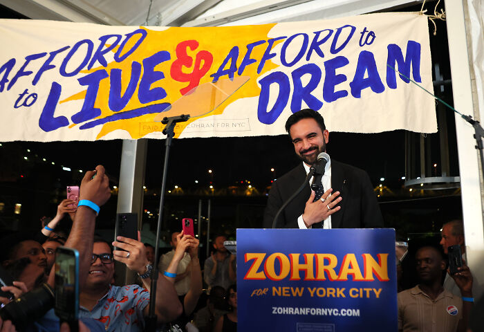 NYC mayoral candidate Zohran Mamdani speaks at event amid discussions on tax plan and 50 Cent's offer