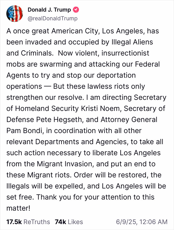 Heavily Armed Cops Hit TV News Reporter With Rubber Bullet During LA Riots As Trump Deploys National Guard