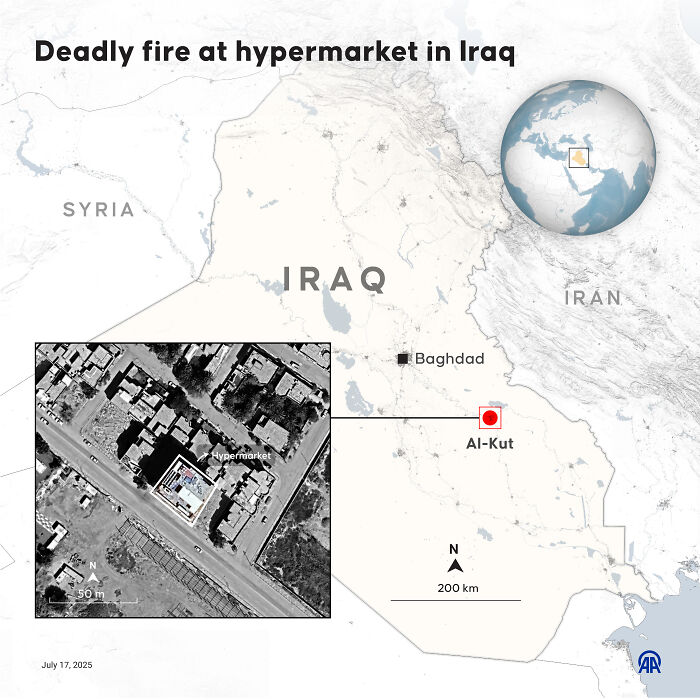 Over 60 Killed In Iraq Shopping Center Fire After Air Conditioner Reportedly Explodes