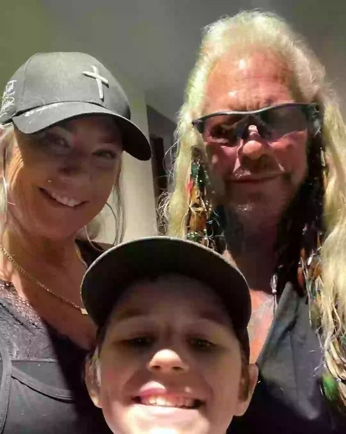 Dog the Bounty Hunter with family members in a casual photo highlighting the step-grandson fatal shooting incident.