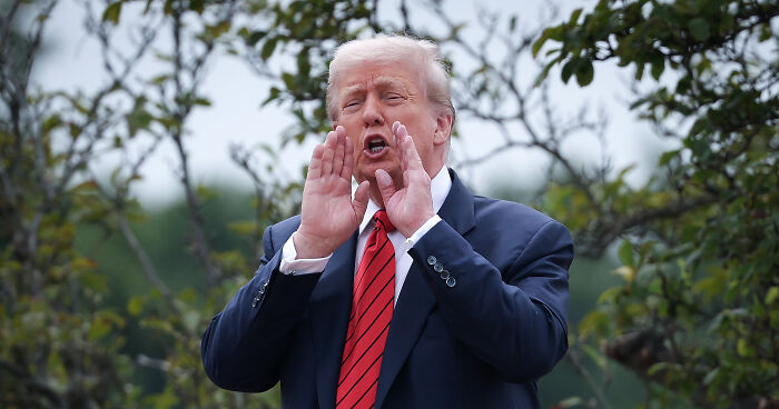 Trump Hollers He’s Looking For “More Ways To Spend [His] Money” From White House Rooftop