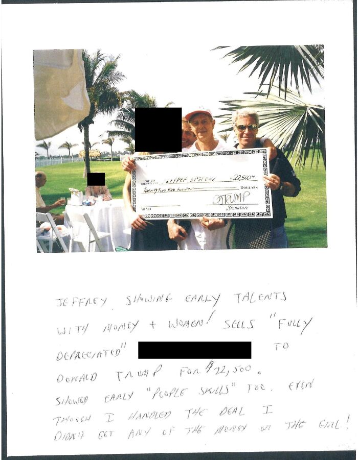 Epstein Birthday Book Photo Reveals Trump &ldquo;Buying Girl&rdquo; After His Alleged Note Goes Public