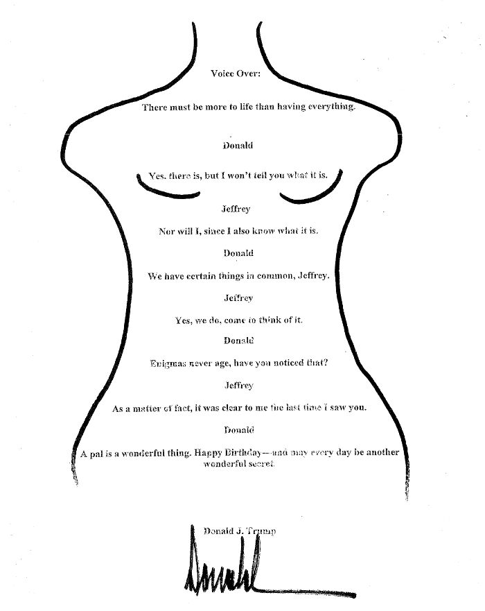 Epstein Birthday Book Photo Reveals Trump &ldquo;Buying Girl&rdquo; After His Alleged Note Goes Public