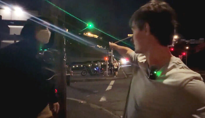 Video Shows DHS Snipers Allegedly Aiming Lasers At Antifa Member Threatening Reporter In Portland