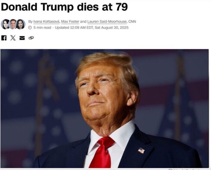 Donald Trump portrait with American flag background, highlighting impact of social media on his public image.