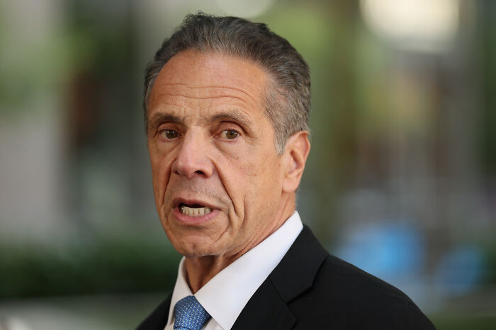 Close-up of Andrew Cuomo speaking outdoors, relevant to poll showing Zohran Mamdani leading NYC mayoral race.