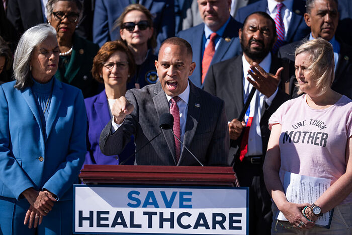 Speaker addressing crowd at a Save Healthcare rally with Bernie Sanders becoming latest target of Trump&rsquo;s sombrero troll campaign.