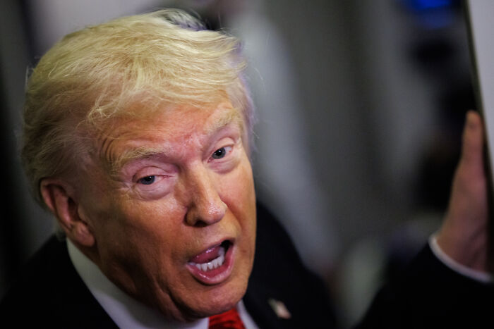 Former President Trump speaking passionately, amid fury over ignoring court order on SNAP benefits controversy.