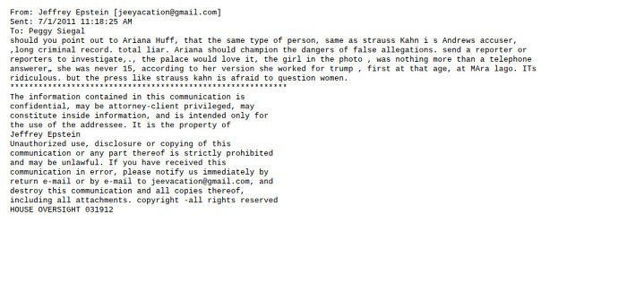 Email from Jeffrey Epstein revealing Trump called a maniac with early dementia in new leaked messages.