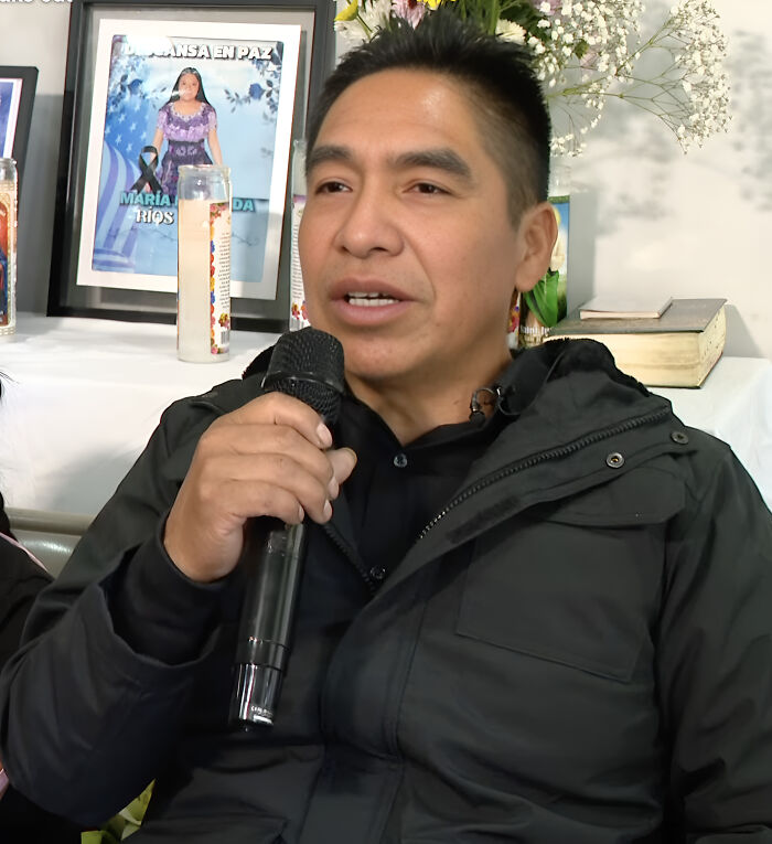 Man speaking into a microphone, related to Indiana man charged with shooting house cleaner who arrived at wrong home.