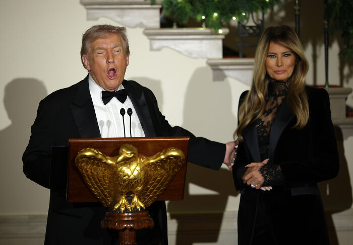 Snakes And Ivanka Lookalike Take Center Stage In Trump&rsquo;s Sweaty Holiday Speech