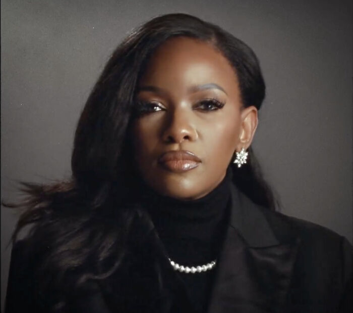 Jasmine Crockett in a bold Senate campaign video responding to Trump&rsquo;s low IQ insults with confidence and determination.