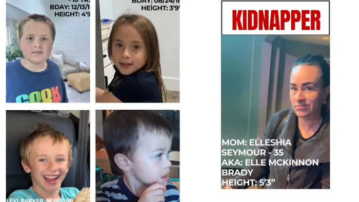 Photos of a mom allegedly kidnapping own kids to save them from end days with a to-do list included.