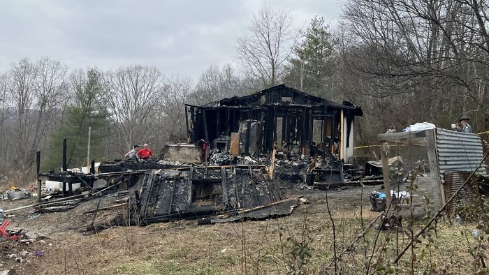 Burned remains of a house fire where 3 children passed away, 4-year-old and family members were injured before Christmas.