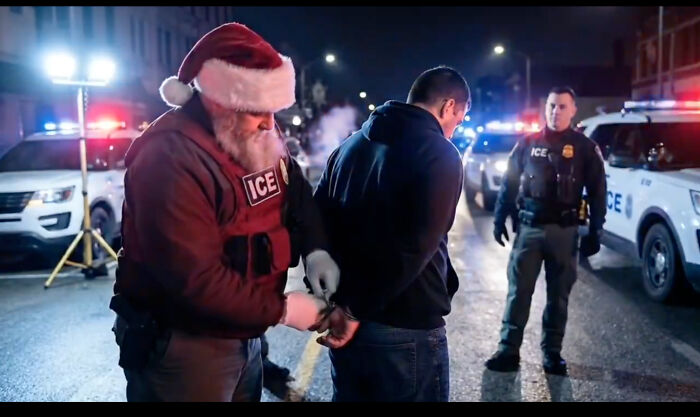ICE Turns Santa Claus Into An Immigration Agent, Warns Migrants To Avoid His &ldquo;Naughty List&rdquo;
