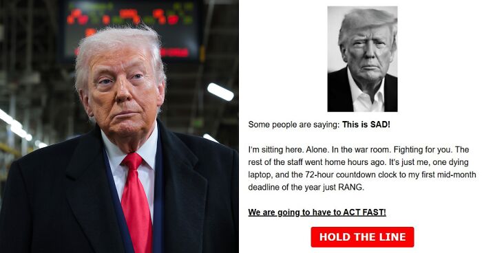 Trump Sends Creepy “Alone And In The Dark” Email, Begs Supporters To Stop MAGA From Crumbling