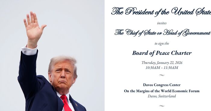 Trump Urges World Leaders To Endorse Board Of Peace At Davos Ceremony
