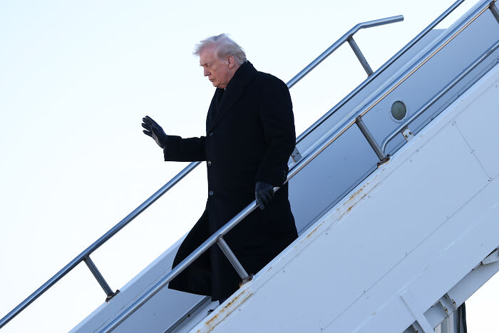 Trump Finally Reveals Why He Creeps Down Air Force One Stairs&mdash;And Yes, He Blames Biden