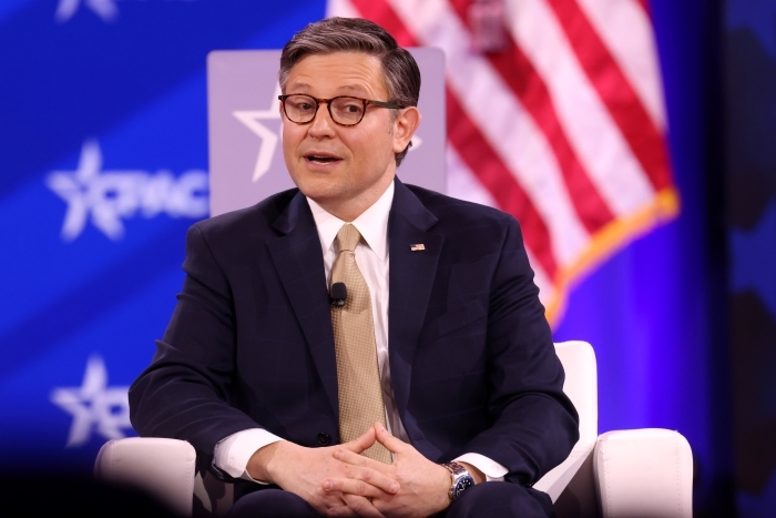 Speaker of the House Mike Johnson speaking at the 2025 Conservative Political Action Conference (CPAC) at the Gaylord National Resort &amp; Convention Center in National Harbor, Maryland.
Please attribute to Gage Skidmore if used elsewhere.